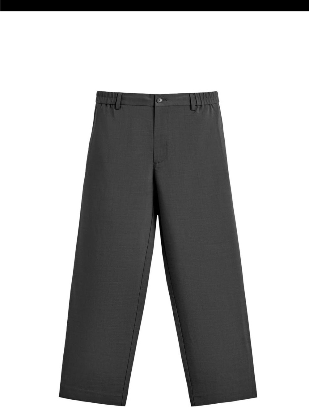 Zara Men's Flat-Front Shorts in Dark Gray